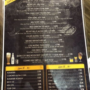 Thực đơn- Quán Ăn Quán Làm Tí - BBQ & Beer