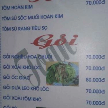 Thực đơn- Quán Ăn Quán Toàn 37