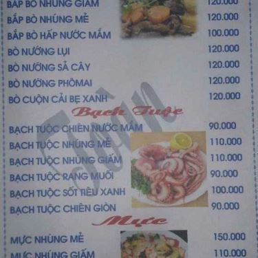Thực đơn- Quán Ăn Quán Toàn 37