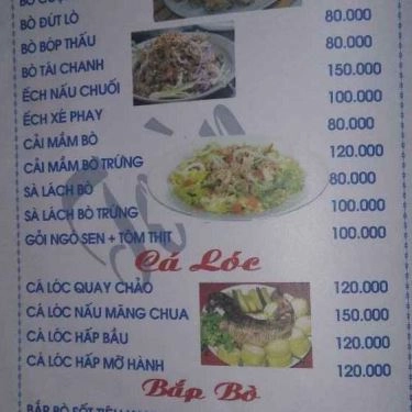 Thực đơn- Quán Ăn Quán Toàn 37