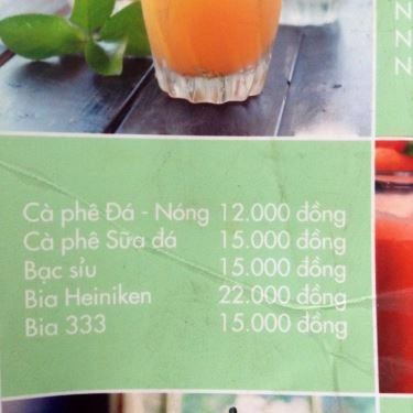 Thực đơn- Quán Ăn Quỳnh - Bún Cá Rô
