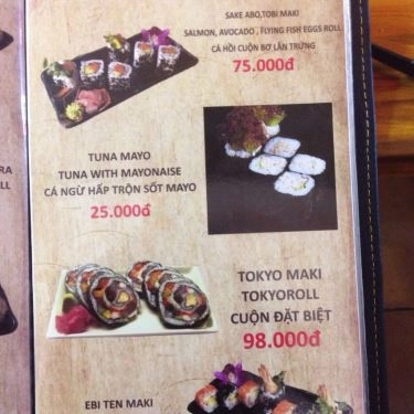 Thực đơn- Quán Ăn Sushi Nobita