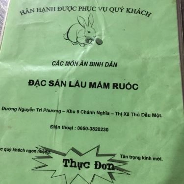 Thực đơn- Quán Ăn Tám Còn - Lẩu Bò Mắm Ruốc