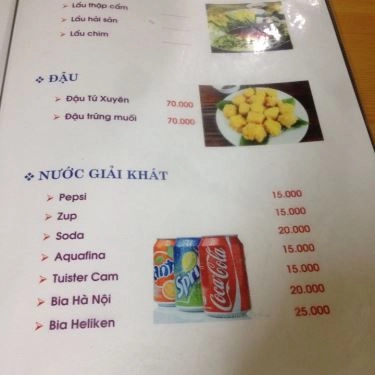 Thực đơn- Quán Ăn Trường Thọ - Chim Bồ Câu Quay - Tạ Hiện