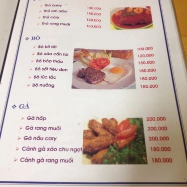 Thực đơn- Quán Ăn Trường Thọ - Chim Bồ Câu Quay - Tạ Hiện