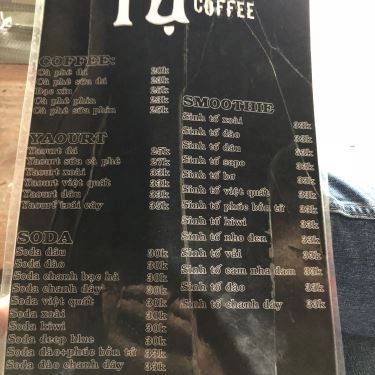 Thực đơn- Quán Ăn Tụ Coffee