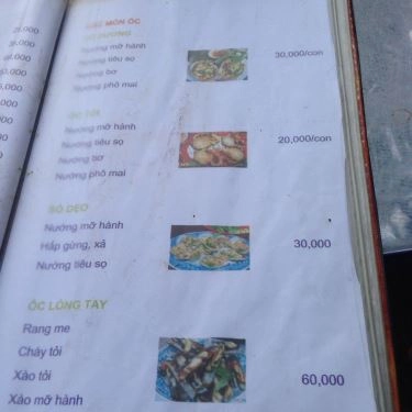 Thực đơn- Quán Ăn Út Vân - Quán Nhậu Hải Sản Bình Dân