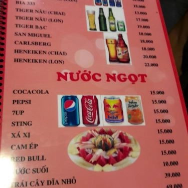 Thực đơn- Quán Ăn Gà Nướng Lu Việt Hương - Phạm Văn Đồng