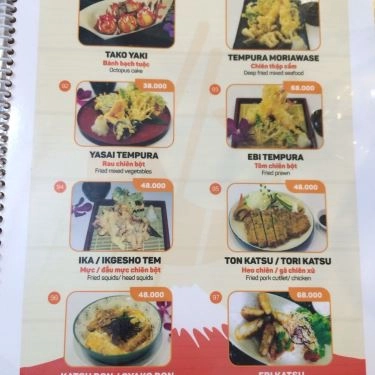 Thực đơn- Quán Ăn Chef Vinh - Bento & Sushi