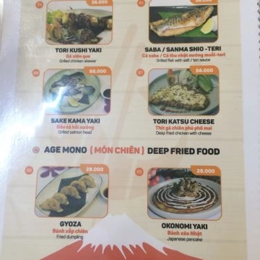 Thực đơn- Quán Ăn Chef Vinh - Bento & Sushi