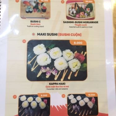 Thực đơn- Quán Ăn Chef Vinh - Bento & Sushi