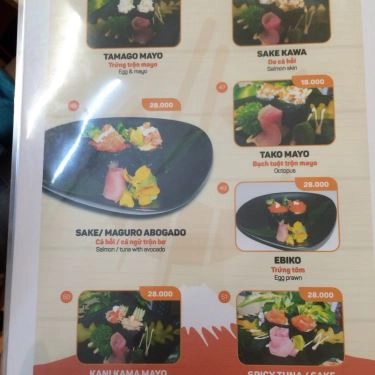 Thực đơn- Quán Ăn Chef Vinh - Bento & Sushi