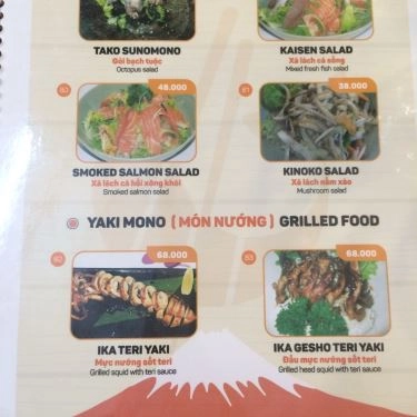 Thực đơn- Quán Ăn Chef Vinh - Bento & Sushi