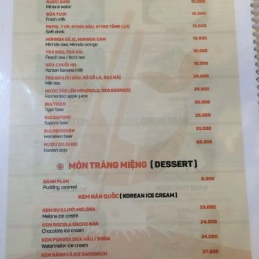 Thực đơn- Quán Ăn Chef Vinh - Bento & Sushi