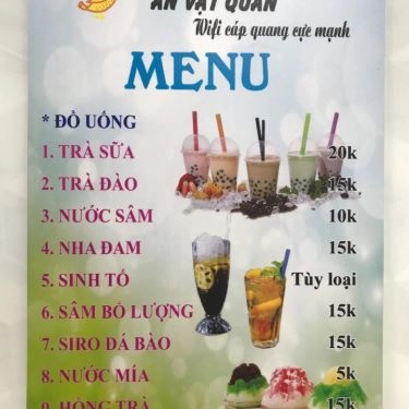 Thực đơn- Quán Ăn Cherry Chích Chòe - Ăn Vặt Quán