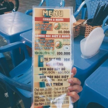 Thực đơn- Quán Ăn Chị Hằng - Bún Đậu Mắm Tôm