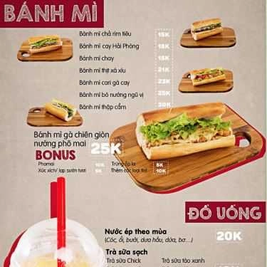 Thực đơn- Chick Bread - Trần Hưng Đạo