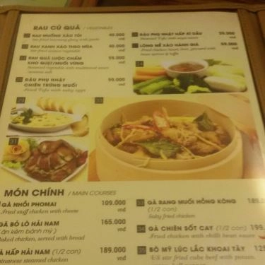Thực đơn- Quán Ăn Chicken House - Cơm Gà Singapore