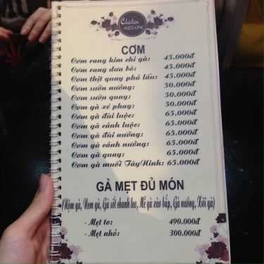 Thực đơn- Chicken House - Giếng Đồn