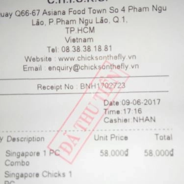 Tổng hợp- Quán Ăn Chicks On The Fly - Hoàng Hoa Thám