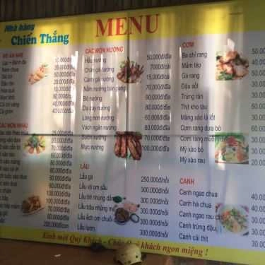Thực đơn- Chiến Thắng - Bia Hơi & Các Món Nhậu