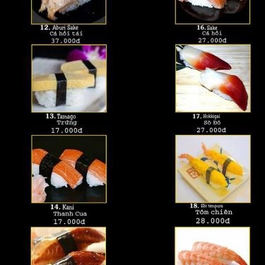 Thực đơn- Quán Ăn Chiki Sushi