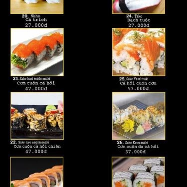 Thực đơn- Quán Ăn Chiki Sushi