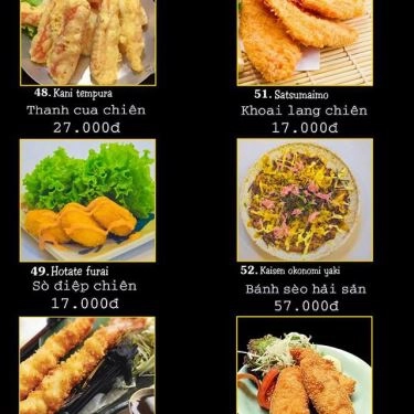 Thực đơn- Quán Ăn Chiki Sushi