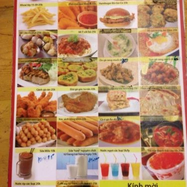 Thực đơn- Quán Ăn Chips Chips Food Corner - Ngon Tê Lưỡi