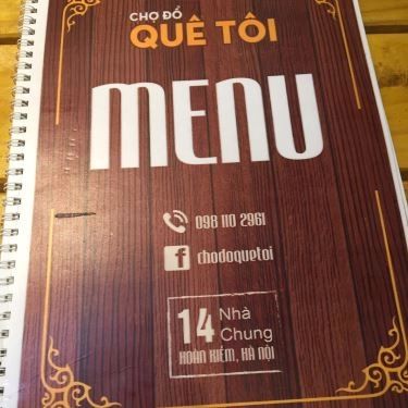 Thực đơn- Quán Ăn Chợ Đổ Quê Tôi - Ẩm Thực Hải Phòng