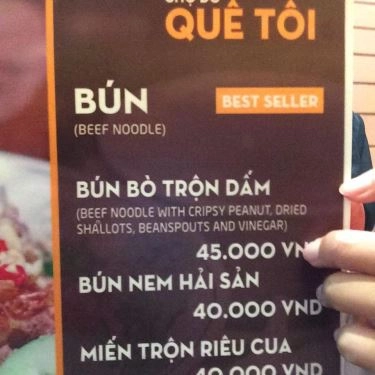 Thực đơn- Quán Ăn Chợ Đổ Quê Tôi - Ẩm Thực Hải Phòng