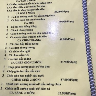 Thực đơn- Nhà Hàng Chợ Hải Sản Tự Chọn 39