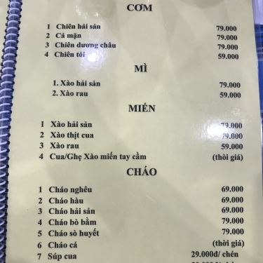 Thực đơn- Nhà Hàng Chợ Hải Sản Tự Chọn 39