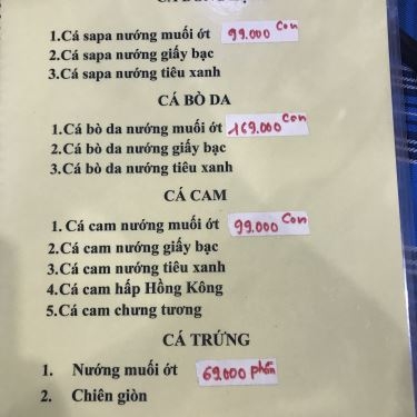 Thực đơn- Nhà Hàng Chợ Hải Sản Tự Chọn 39