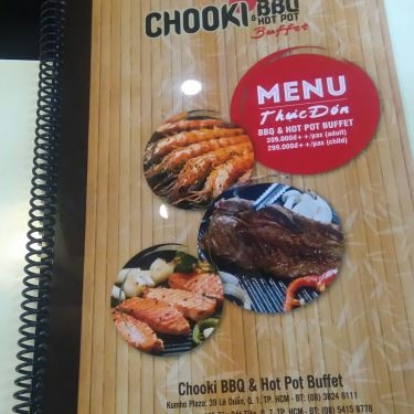 Thực đơn- Nhà Hàng Chooki BBQ & Hotpot Buffet - Vincom Plaza Gò Vấp