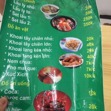 Thực đơn- Quán Ăn City Food - Lẩu Ly