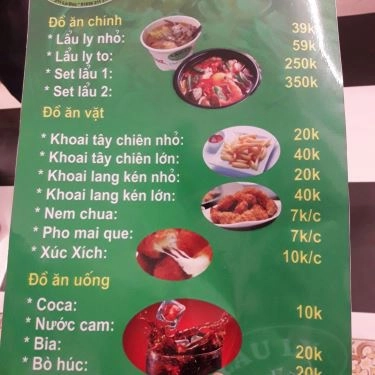 Thực đơn- Quán Ăn City Food - Lẩu Ly