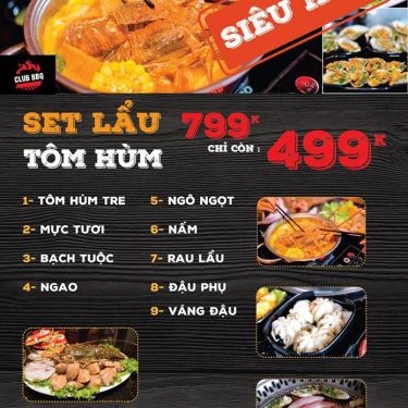 Thực đơn- Quán Ăn CLUB BBQ - Nướng Lẩu Không Khói