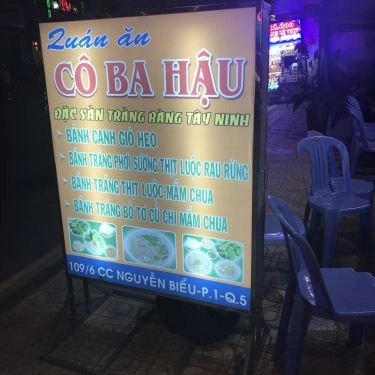 Thực đơn- Quán Ăn Cô Ba Hậu - Đặc Sản Trảng Bàng Tây Ninh