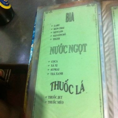 Thực đơn- Quán Ăn Cô Bảy - Các Loại Ốc Bình Dân