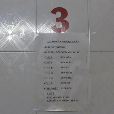 Thực đơn- Quán Ăn Cô Hà - Bún Nem Nướng & Chả Giò