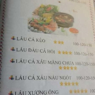 Thực đơn- Quán Ăn Cô Hay - Quán Nướng Xiên Que