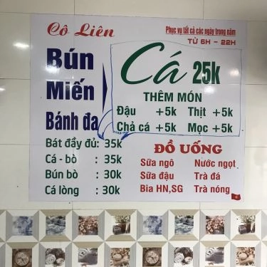 Tổng hợp- Quán Ăn Cô Liên - Bún Cá