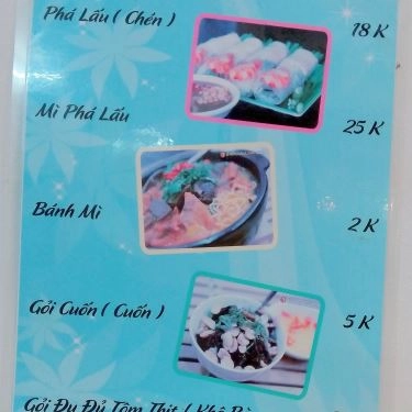 Thực đơn- Quán Ăn Cô Liên - Phá Lấu Bò & Gỏi Đu Đủ