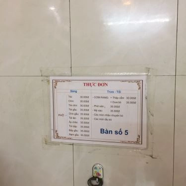Thực đơn- Quán Ăn Cồ Sơn - Phở Bò Trung Tự