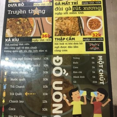 Thực đơn- Quán Ăn Cô Tám - Cơm Rang
