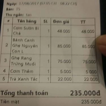 Thực đơn- Quán Ăn CoCo 9 - Bánh Canh Ghẹ