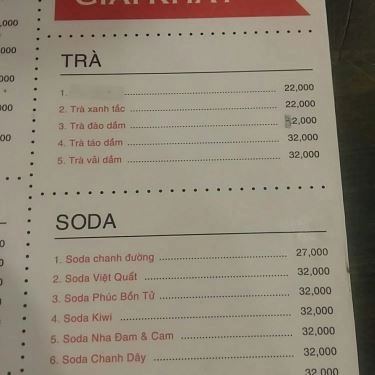 Thực đơn- Quán Ăn CoCo 9 - Bánh Canh Ghẹ