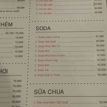 Thực đơn- Quán Ăn CoCo 9 - Bánh Canh Ghẹ