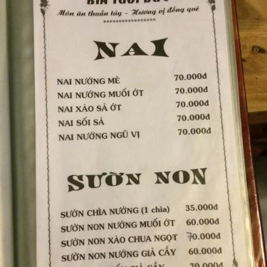 Thực đơn- Quán Ăn Cold Beer